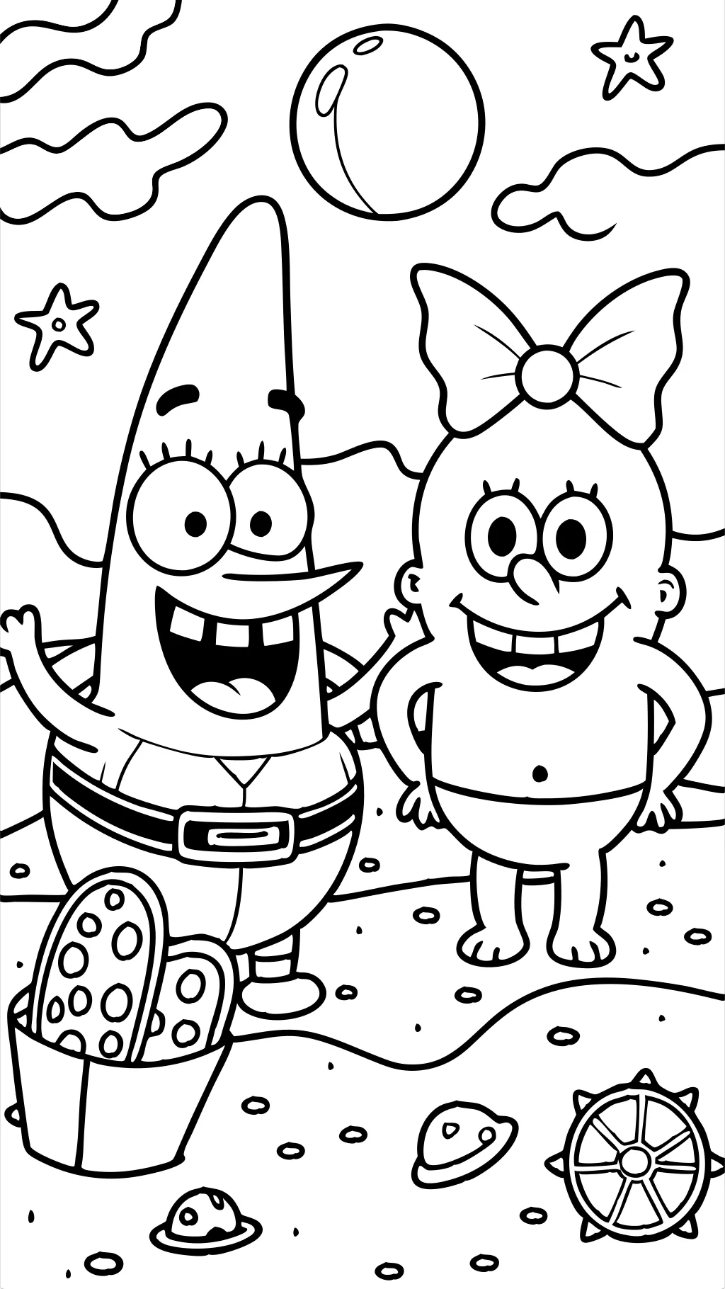 Páginas para colorear de Bob Esponja y Patrick